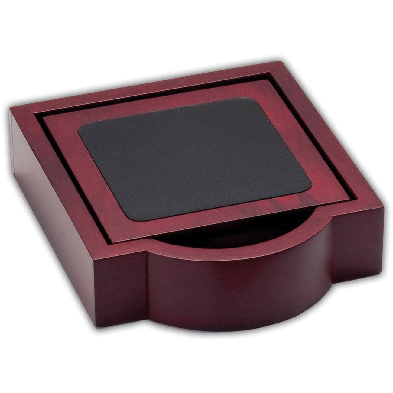 Coaster Set Lthr Rosewood