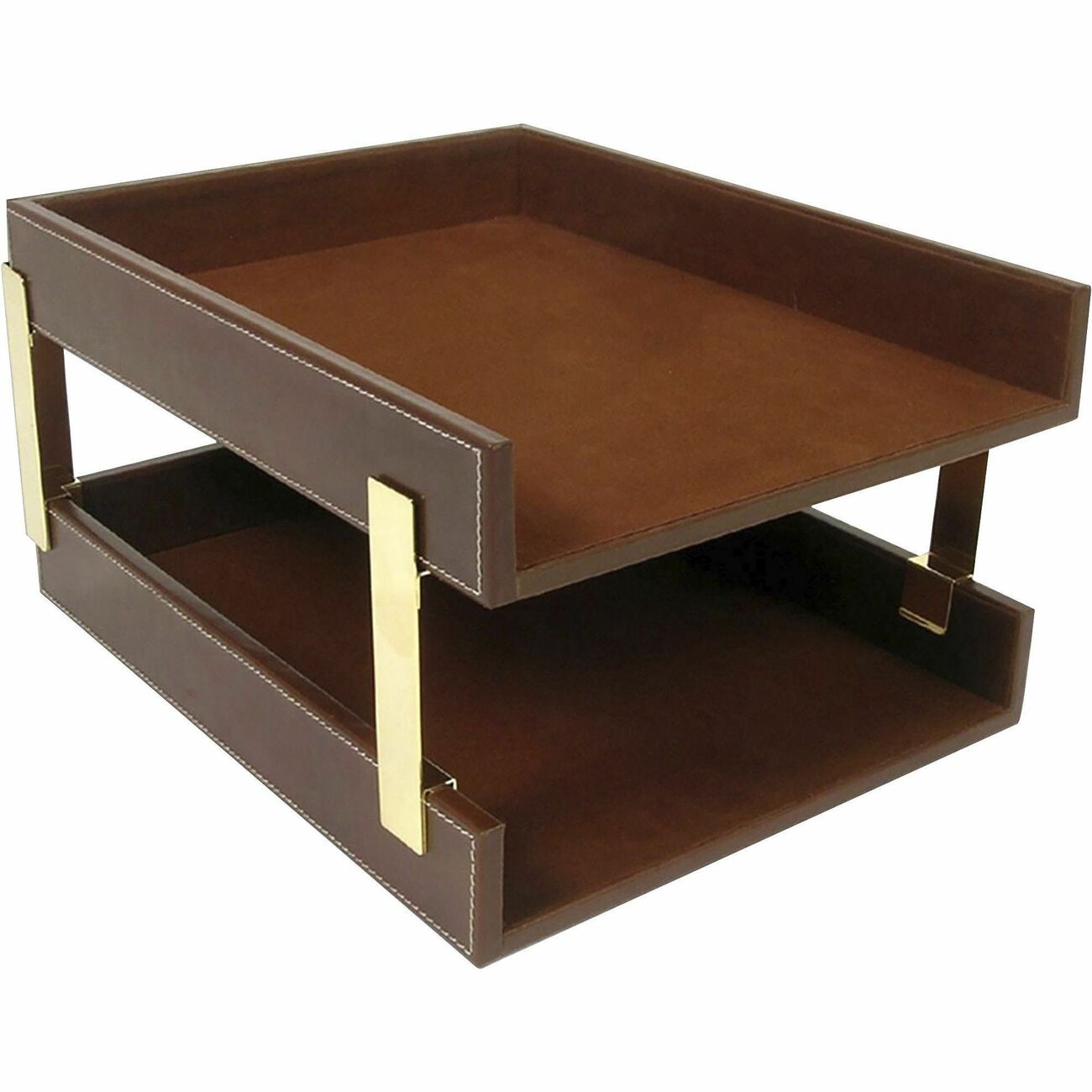 Trays Ltr Lthr Dbl Bn