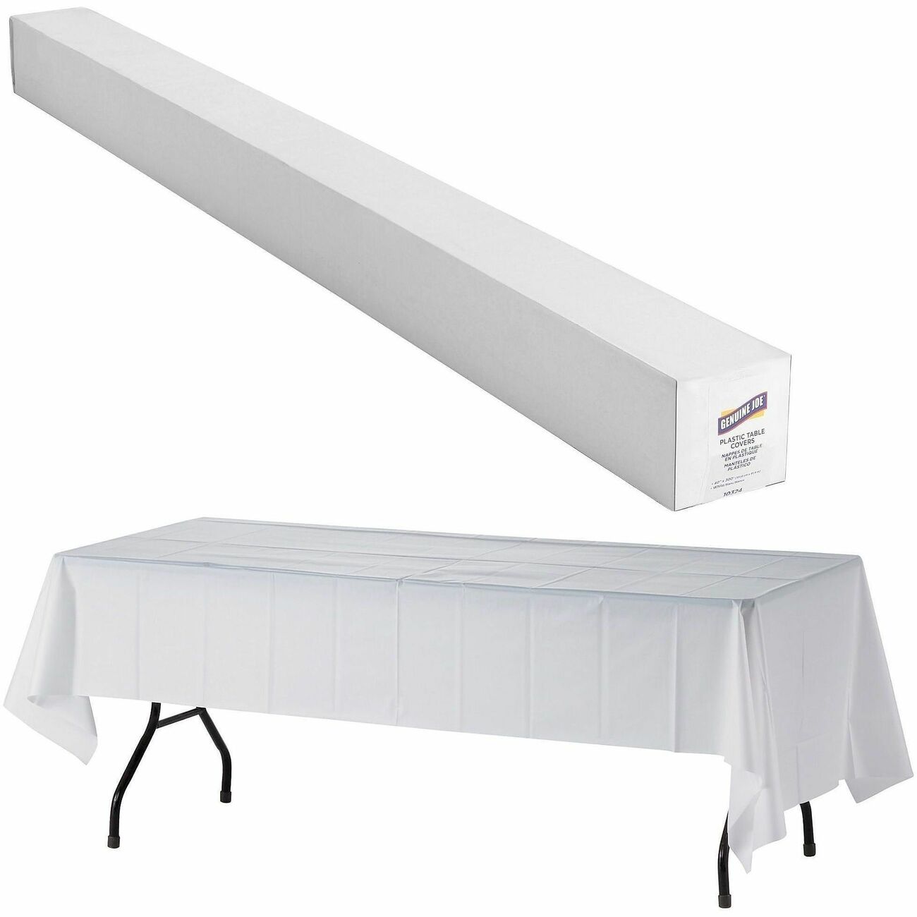Genuine Joe Tablecover Plstic 40X300 We