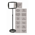 MasterVision Sign Floor Pedestal Bk