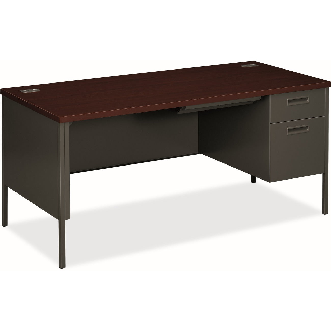 HON Desk Sgl Ped T 66X30 My/Ccl