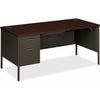 HON Desk Steel Sgl Ped Mah/Chr