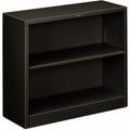 HON Bookcase 2Shlf Mtl 29inH Bk