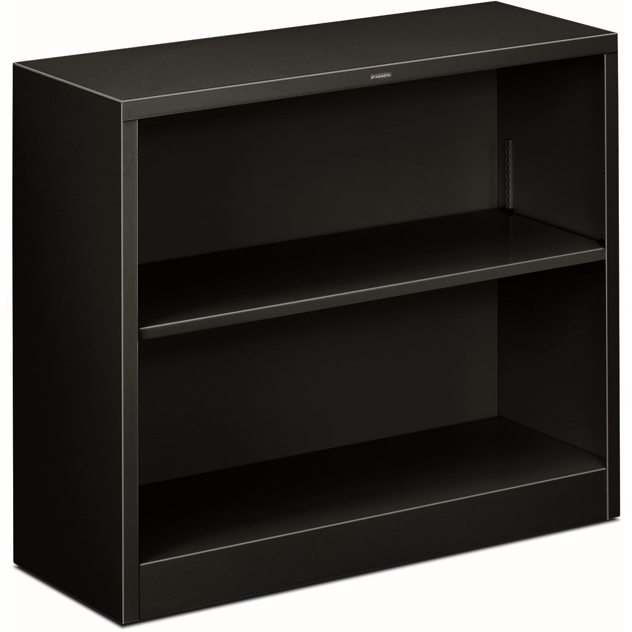 HON Bookcase 2Shlf Mtl 29inH Bk