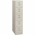 HON File Ltr 5Drw W/Lock Gy