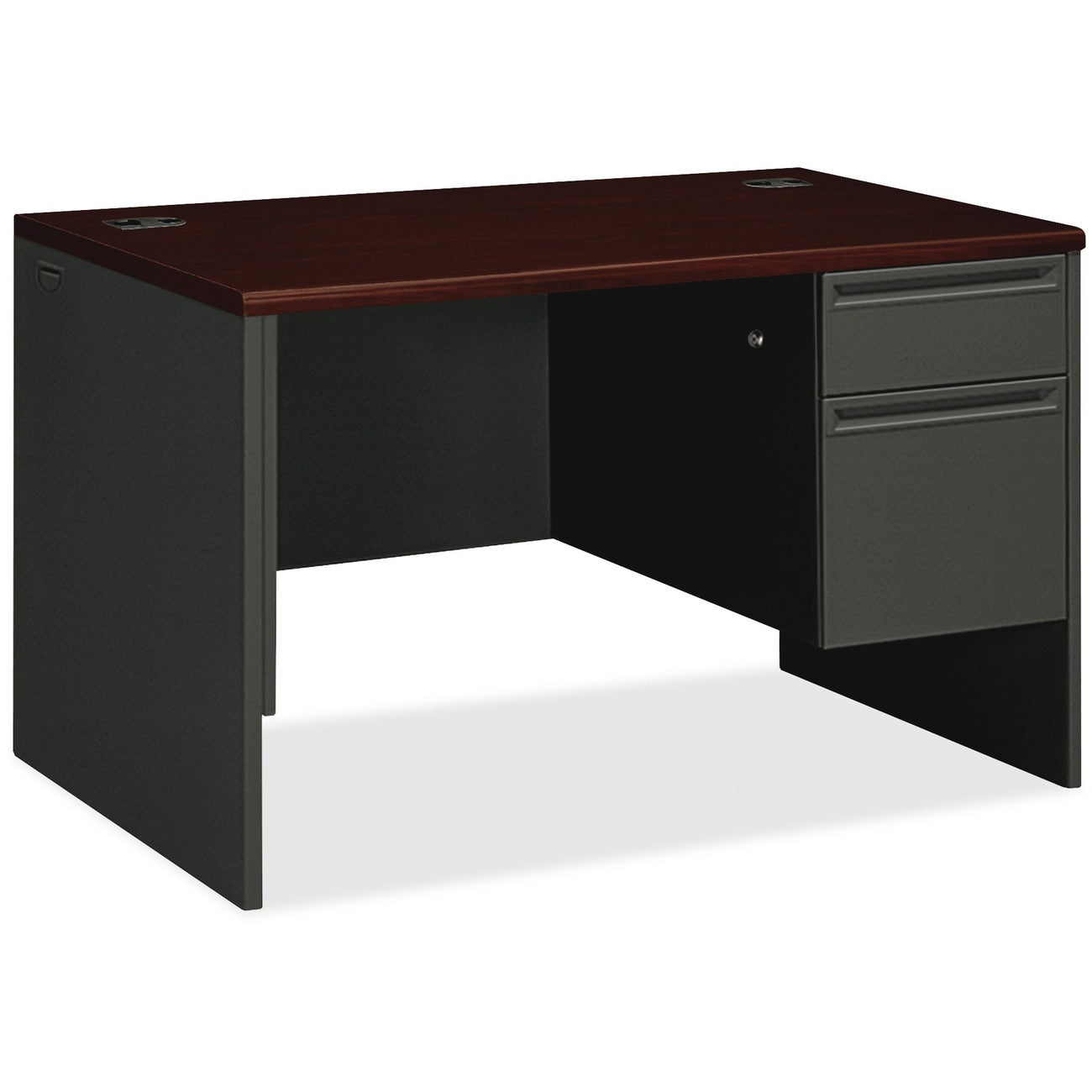 HON Desk Sgl Ped 48X30 My/Ccl
