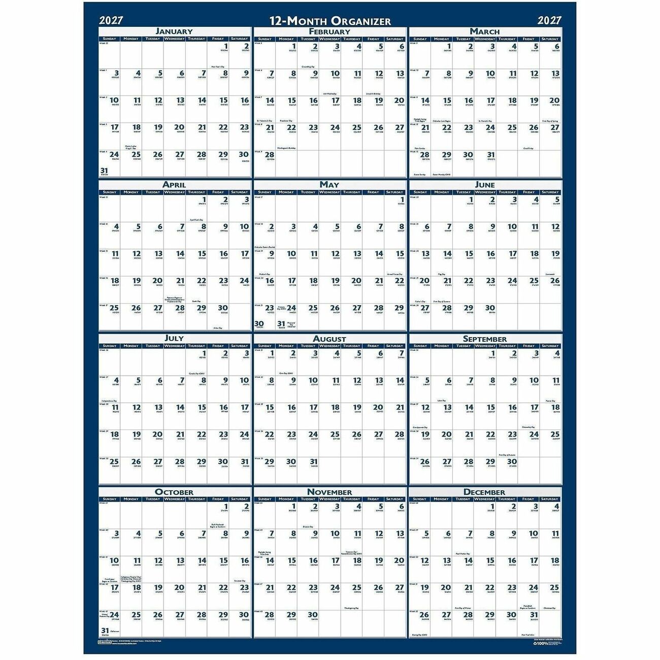 Planner Wall Laminated