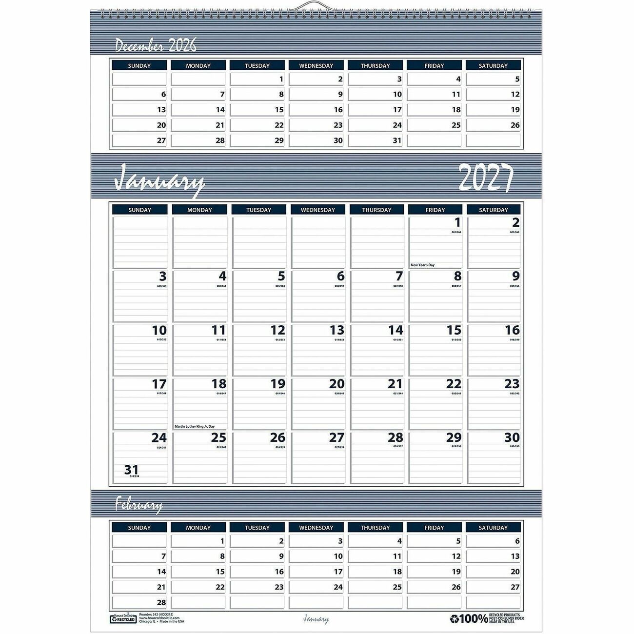 Calendar Wall 3-Month