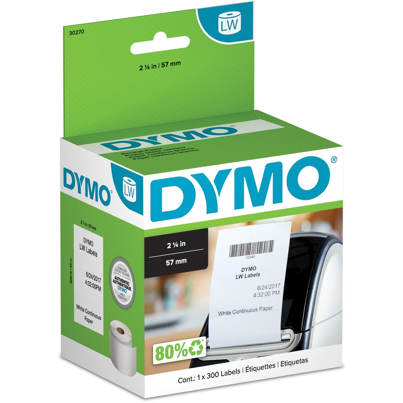 DYMO Label Cont. Roll 2.25X3 Lw