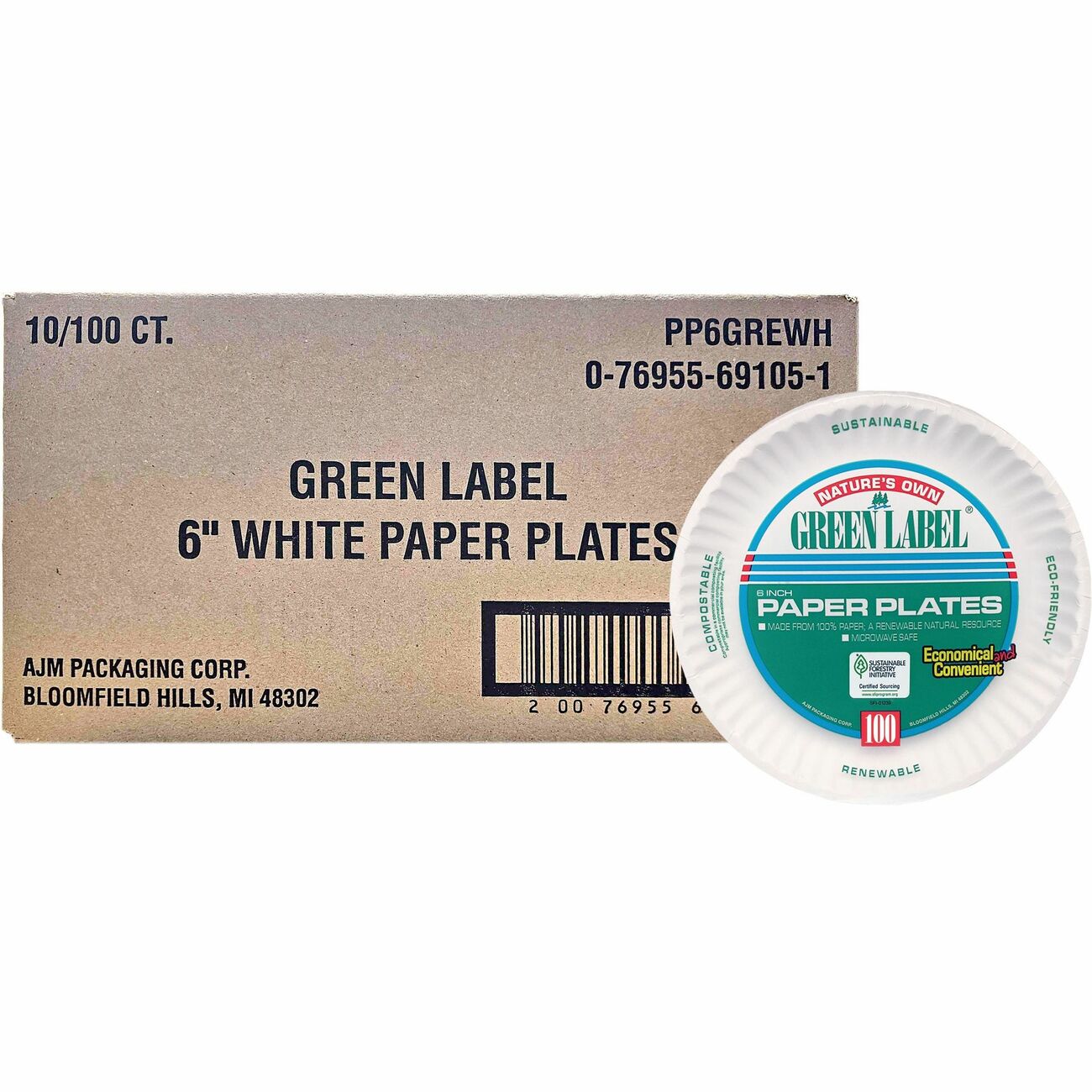 Plate Ppr 6' Grnlbl Uncoat