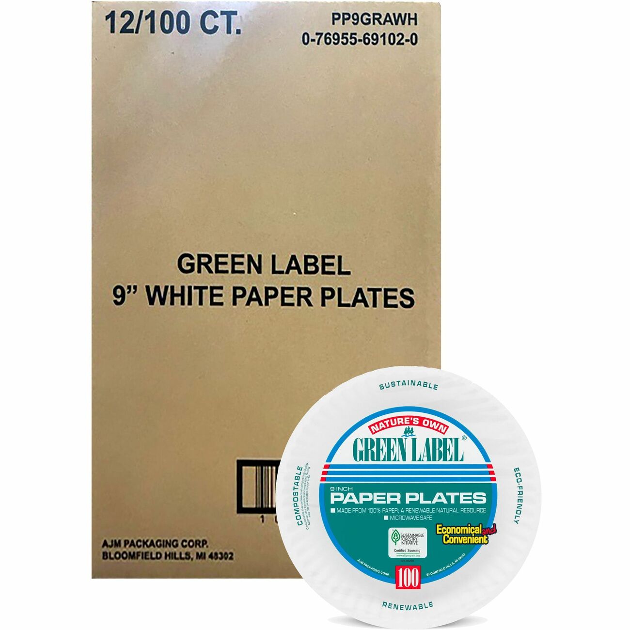 Plate Ppr 9 Grnlbl Uncoat