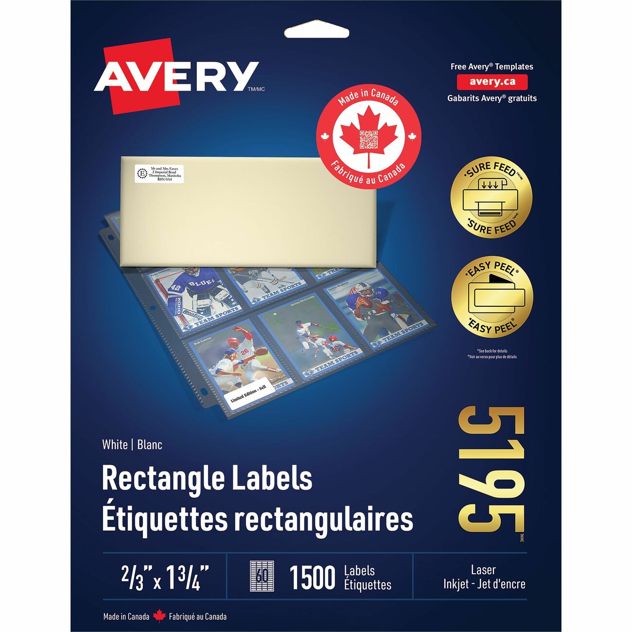 Avery Label Ezpeel Lsr 2/3X1.75
