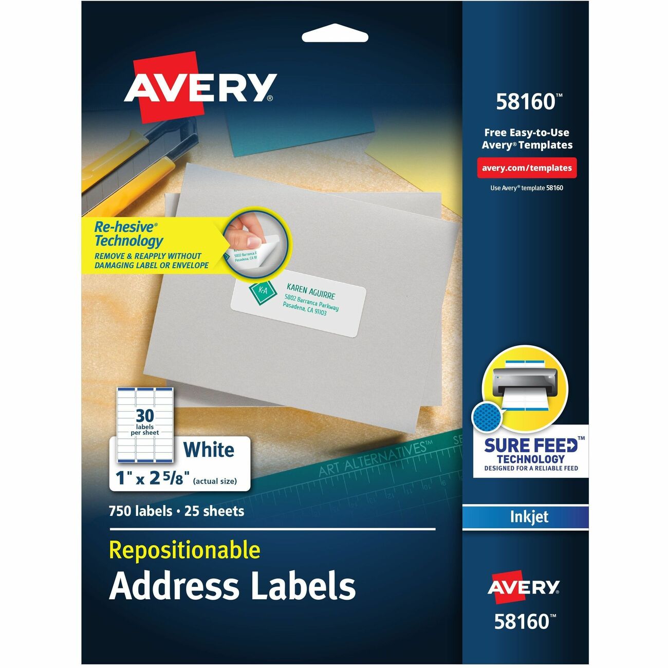 Avery Label Removable Inkjt Addrs