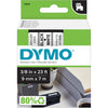 DYMO Cartridge Tape 3/8" Bk/We