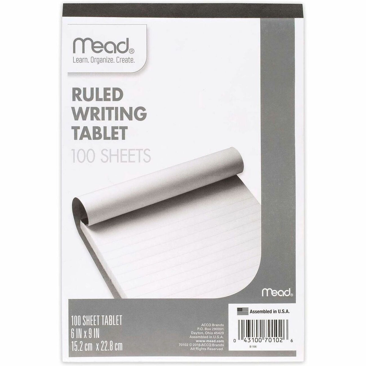 Mead Ruled Writing Tablet