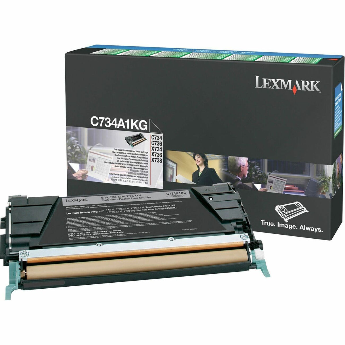 Lexmark Original Laser Toner Cartridge - Black - 1 Each