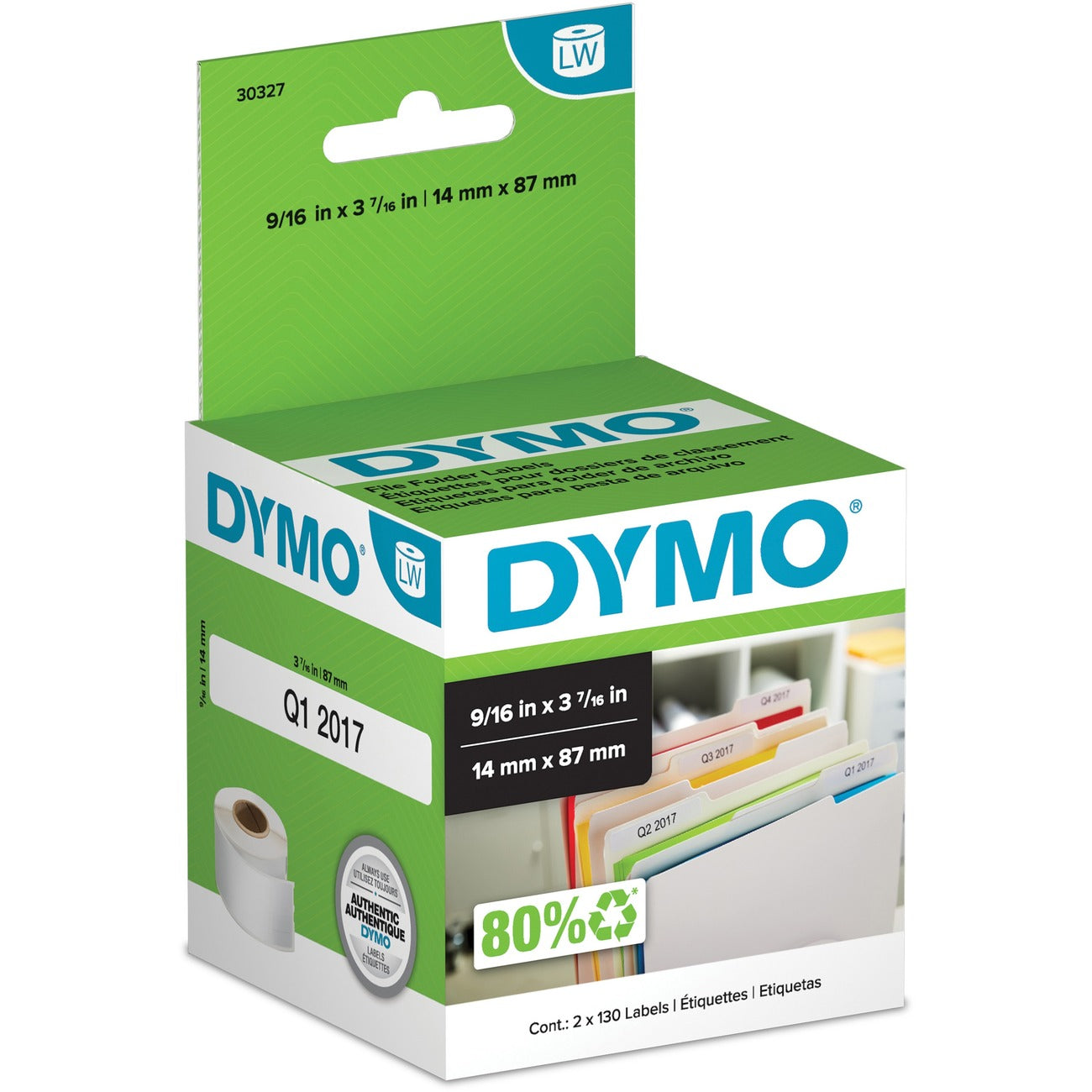 DYMO Label F/Fldr We 130Rl 2Rl