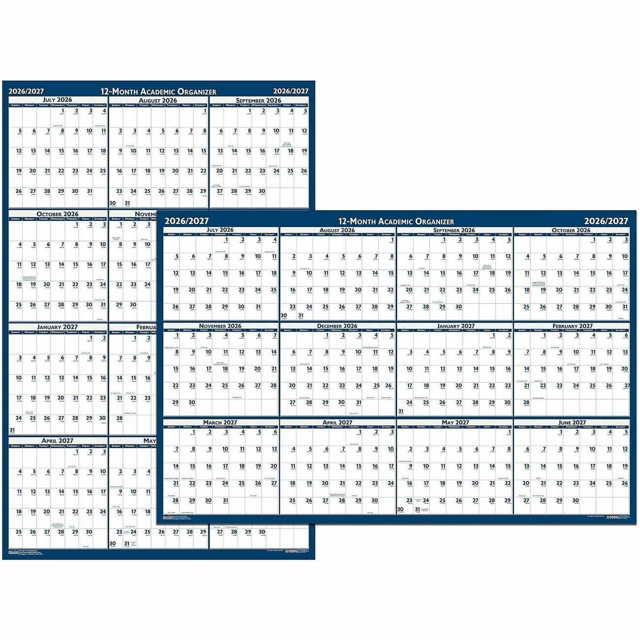 Wall Academic Cal Lam 24X37