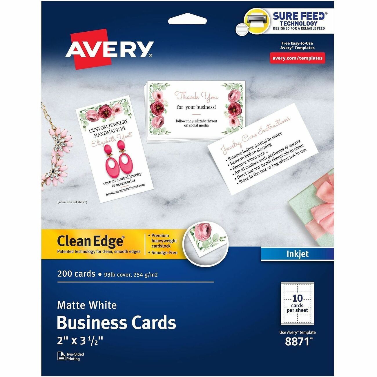 Avery Card Businss Inkjt We Matte