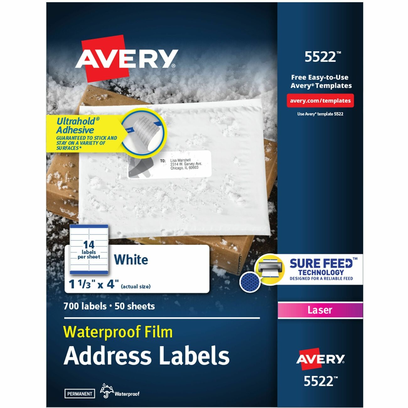 Avery Label Wthrprf Address 1.3X4