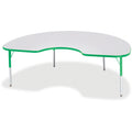 Kidney Table 48x72 Gray Green