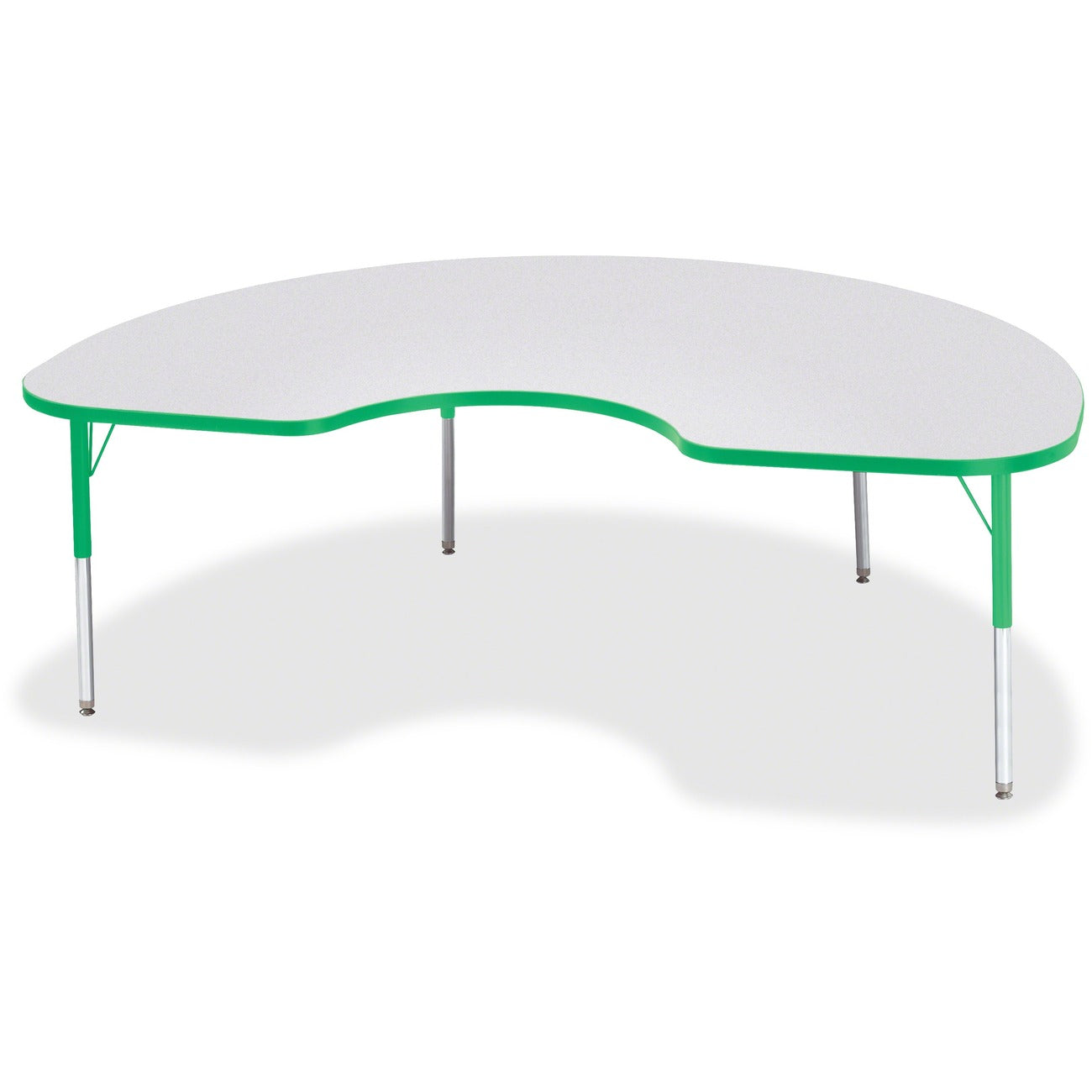 Kidney Table 48x72 Gray Green