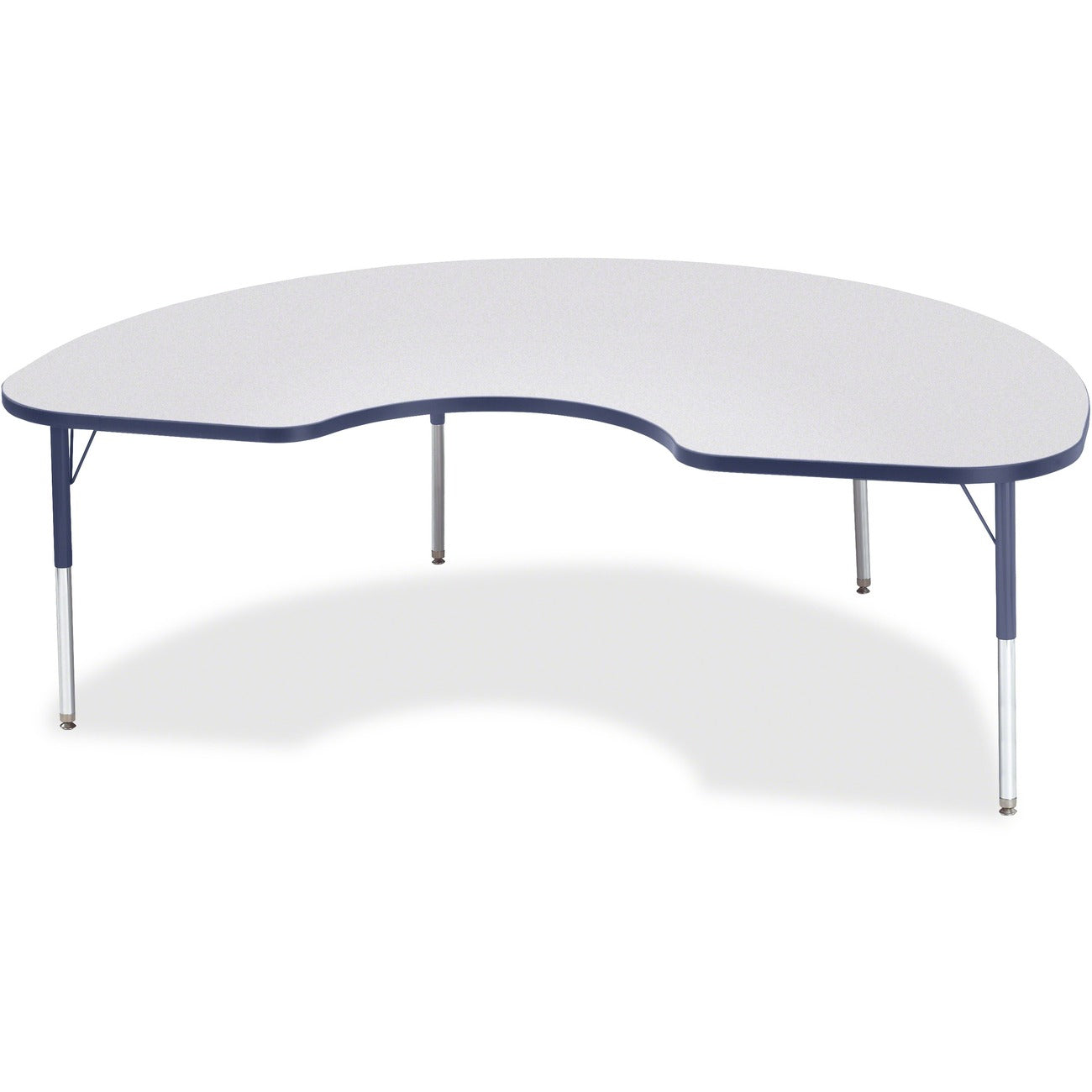 Kidney Table 48x72 Gray Navy