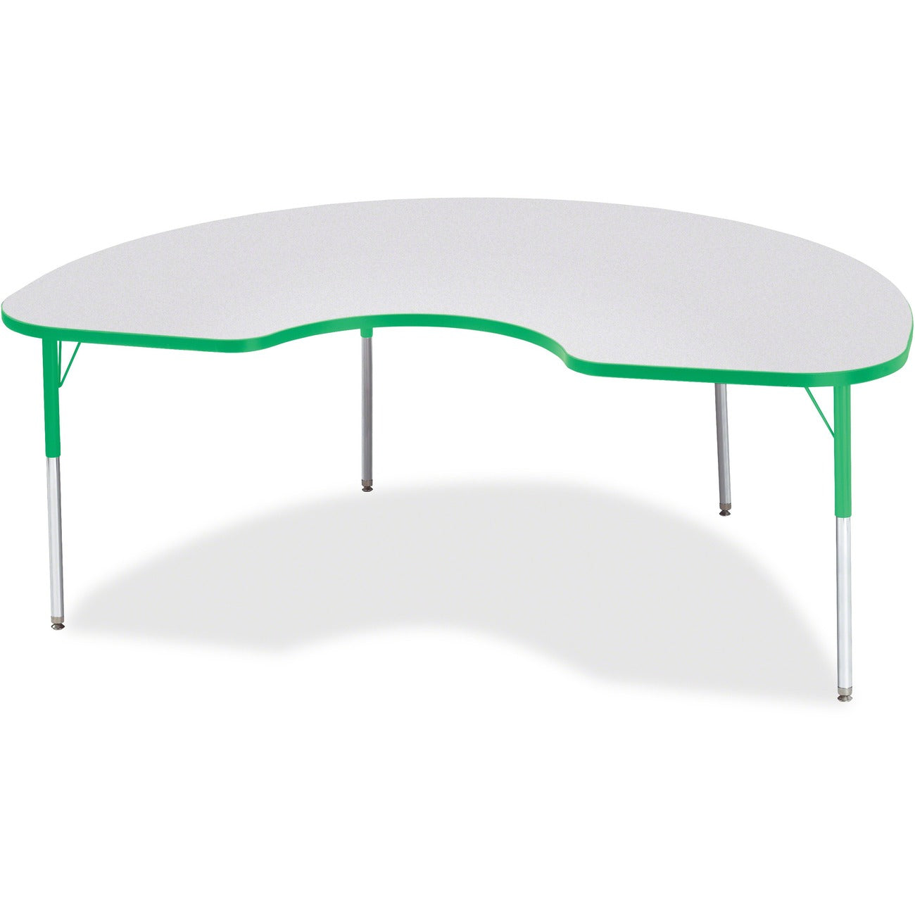 Kidney Table 48x72 Gray Green