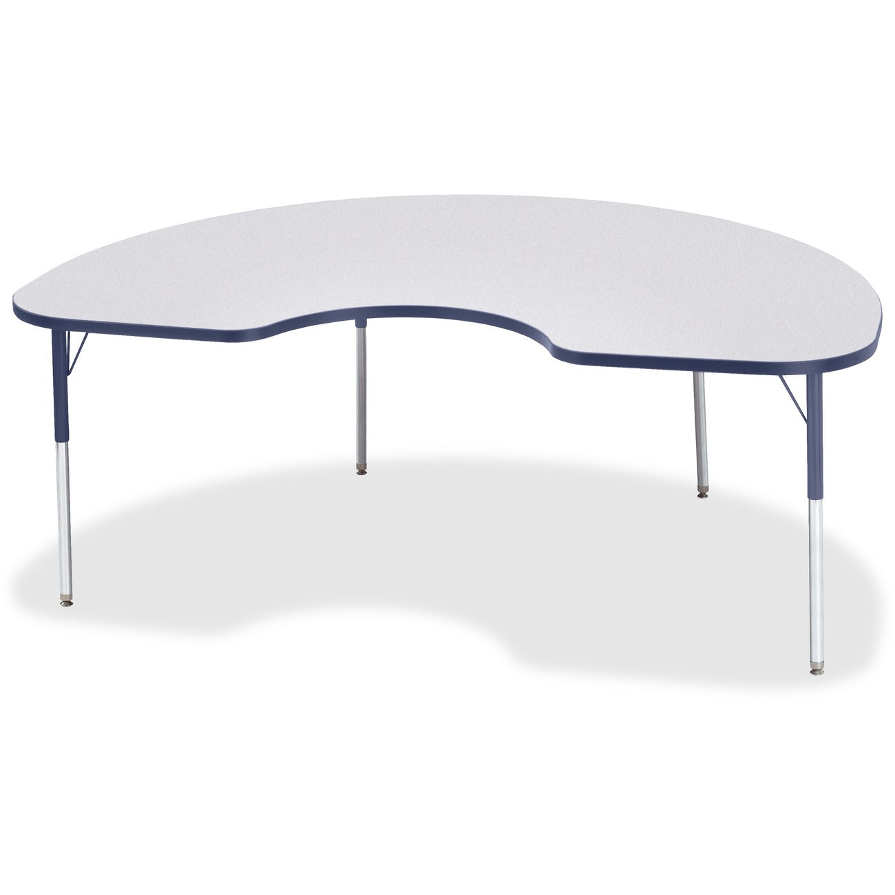 Kidney Table 48x72 Gray Navy