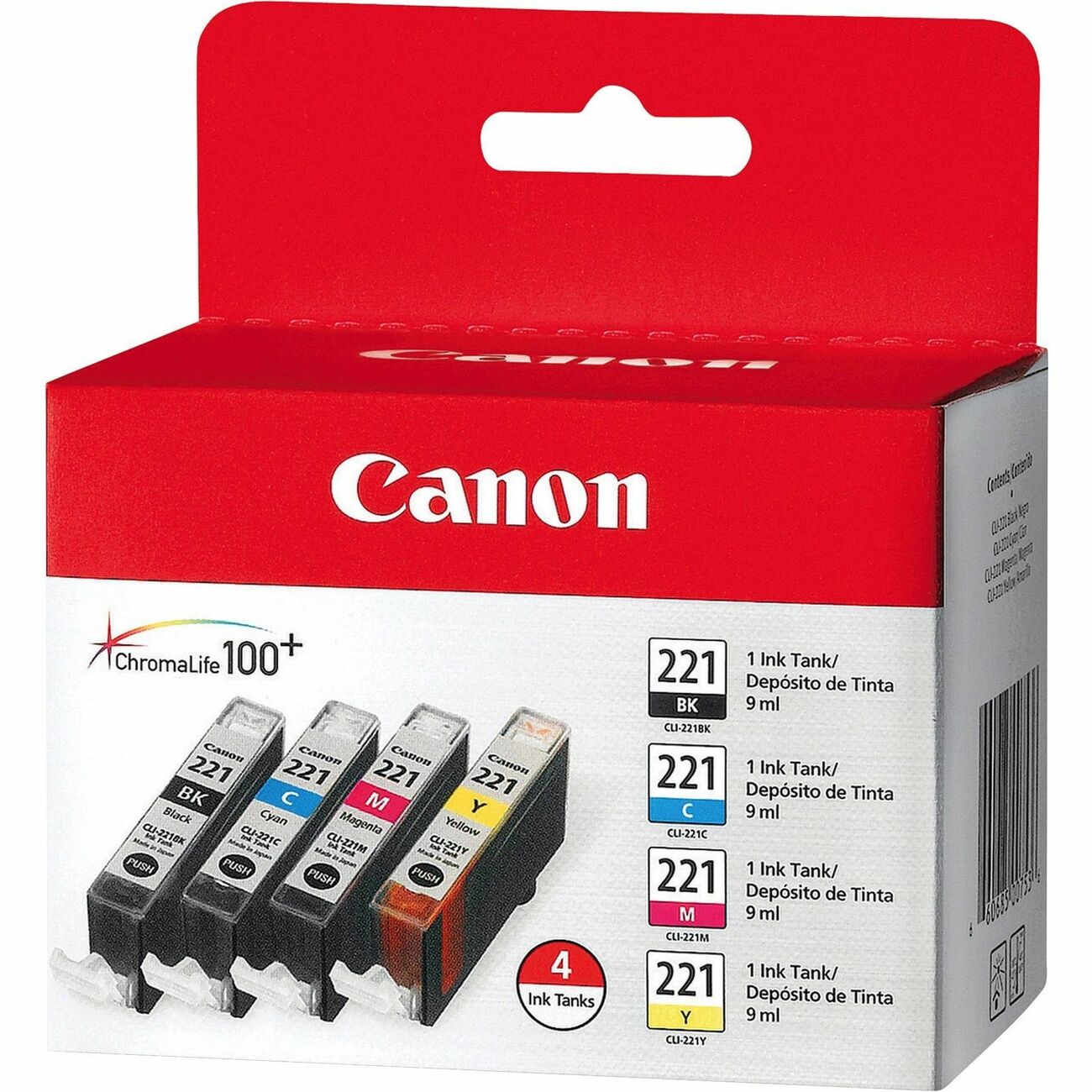 Canon Crtdgs Cli221 4 Color Pk