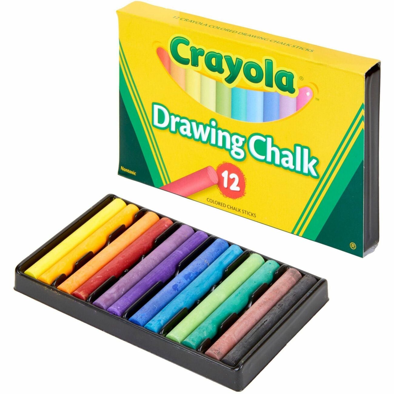 Crayola Drawing Chalk, Assorted, 12-Stick Set