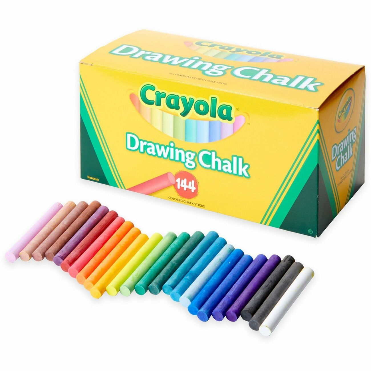 Crayola Drawing Chalk, Assorted, 144-Stick Set