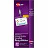 Avery Horizontal Clip-Style Badge Holder, 3" x 2"