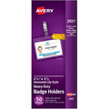 Avery Horizontal Clip-Style Badge Holder, 3" x 2"