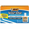 BIC Fluid Correctn Qd 3/Pk Wht
