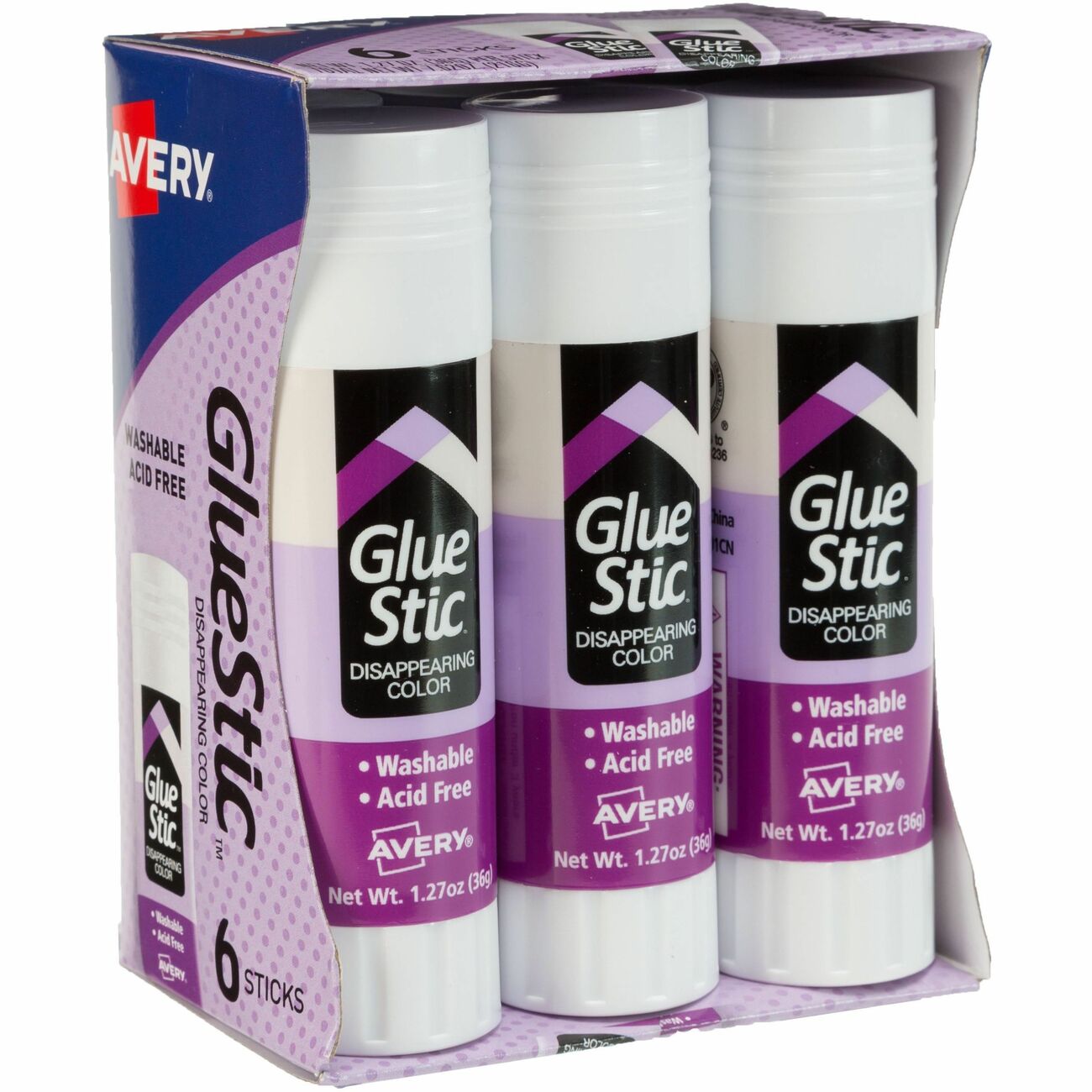 Avery Glue Stick 1.27Oz 6Pk