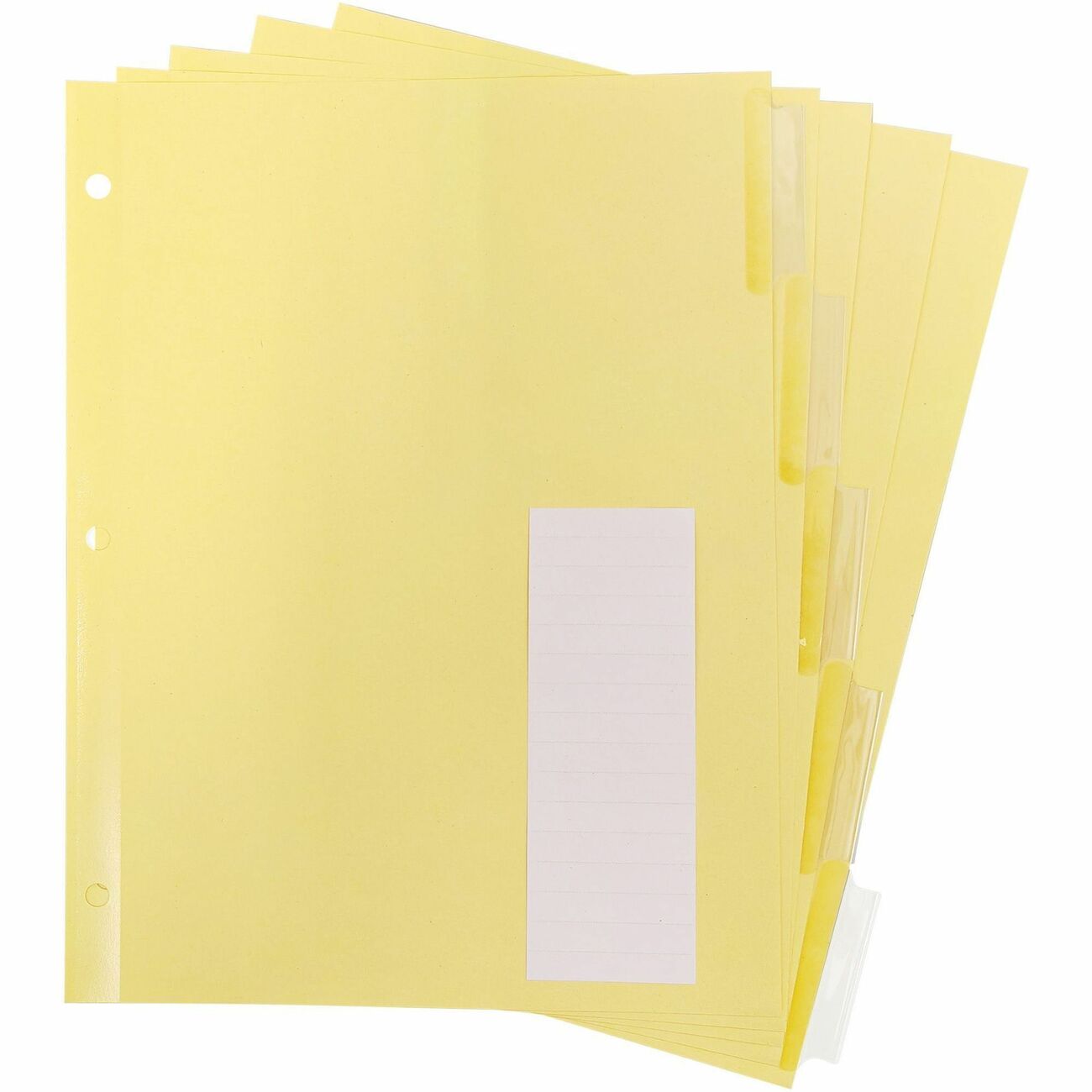 Business Source Dividers Insert 5-Tab Clear