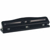 Business Source Punch Adjust 3-Hole 11Sh Bk