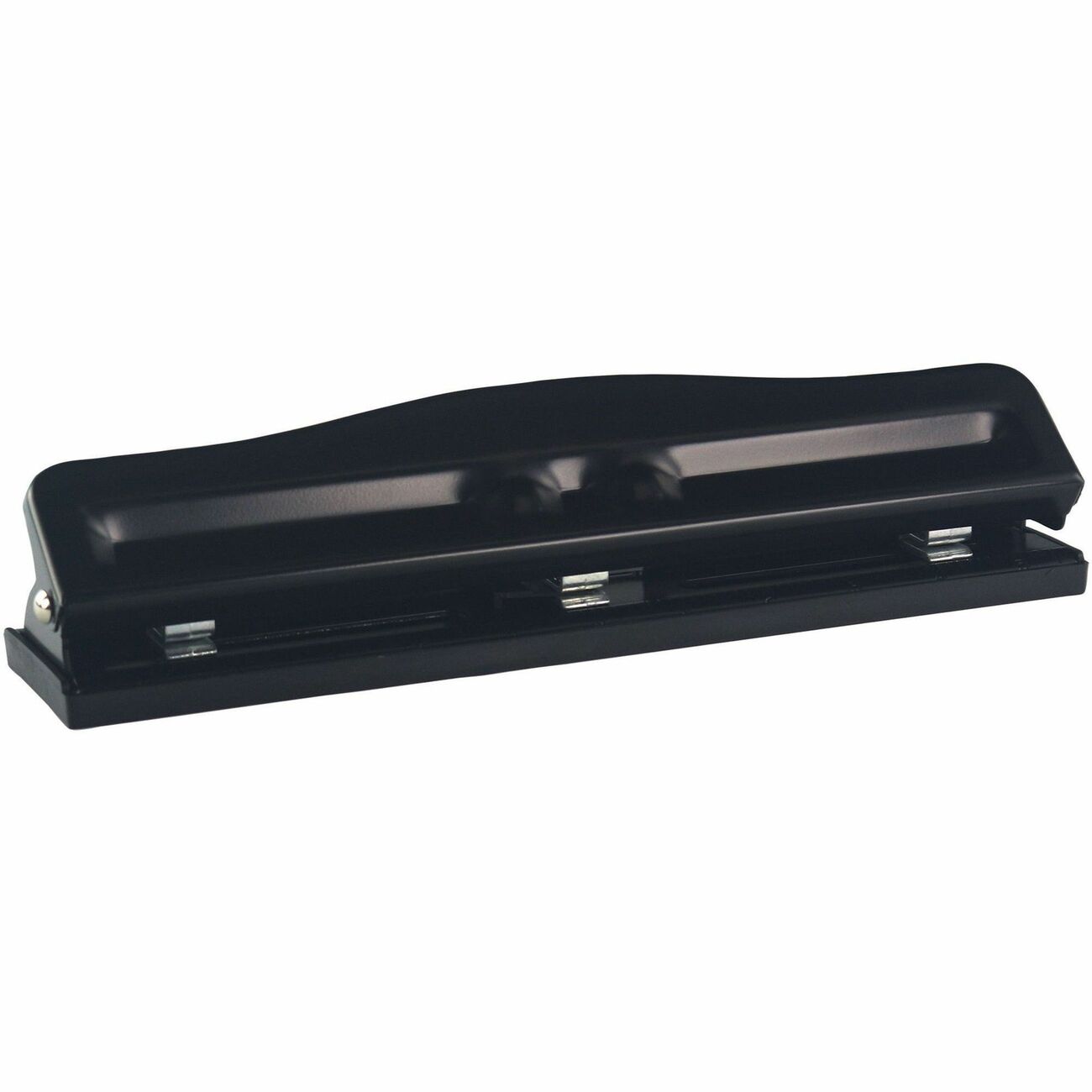 Business Source Punch Adjust 3-Hole 11Sh Bk