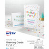 Avery Textured Fold-Over Cards, White, 3-Up