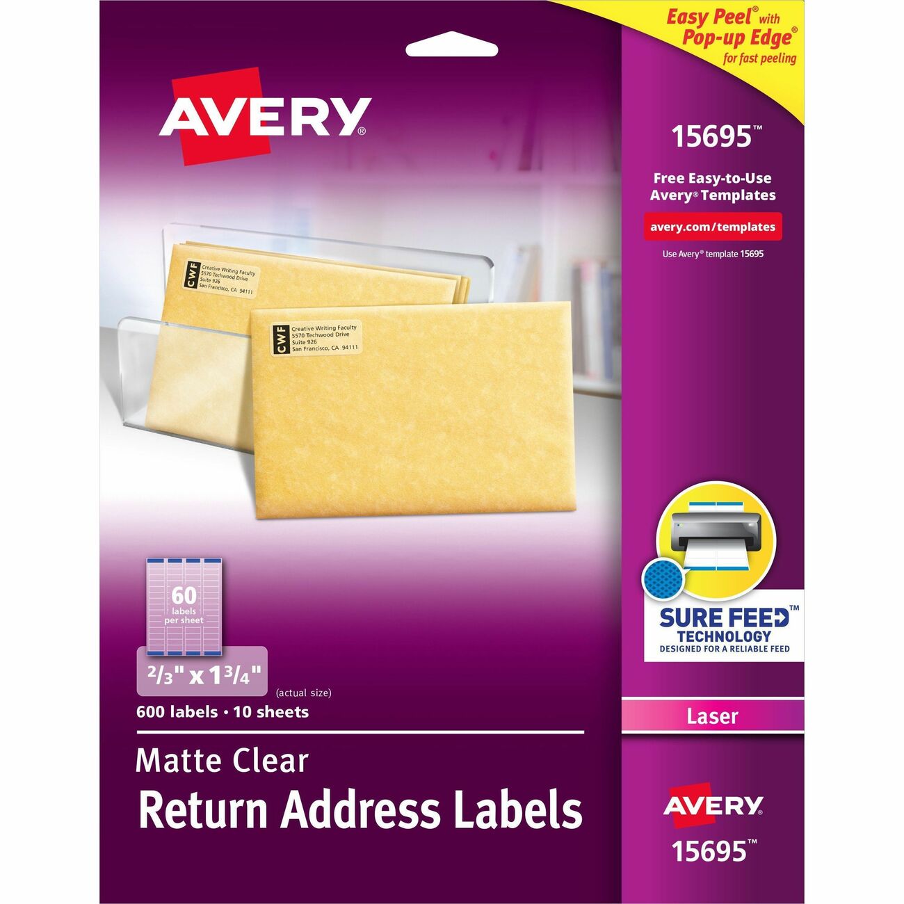 Avery Label Ezpeel Laser 2/3X1.75