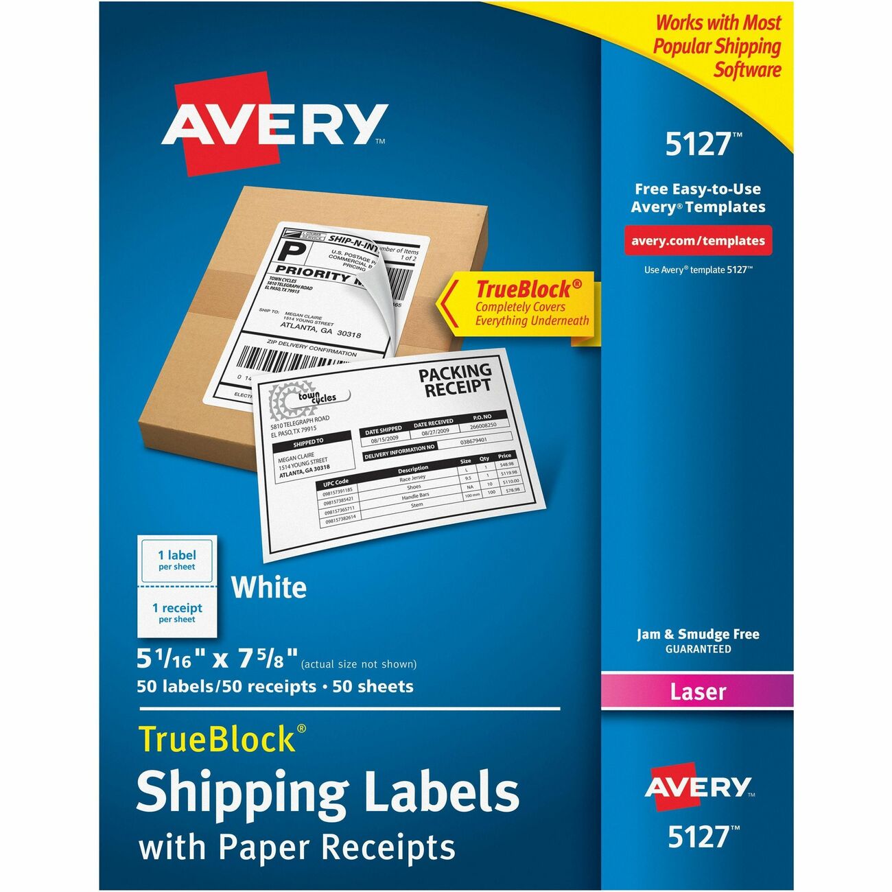 Avery Label Shpng Laser W/Receipt