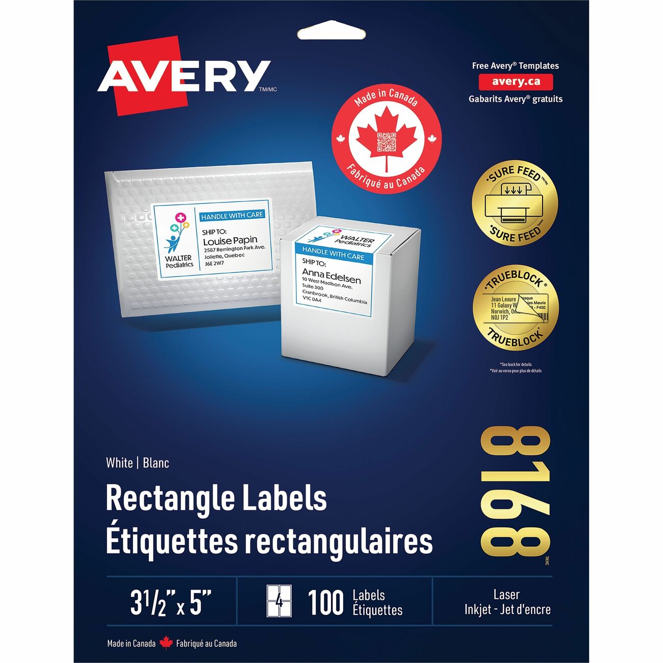 Avery Label Inkjt Shpng 3.5X5 100