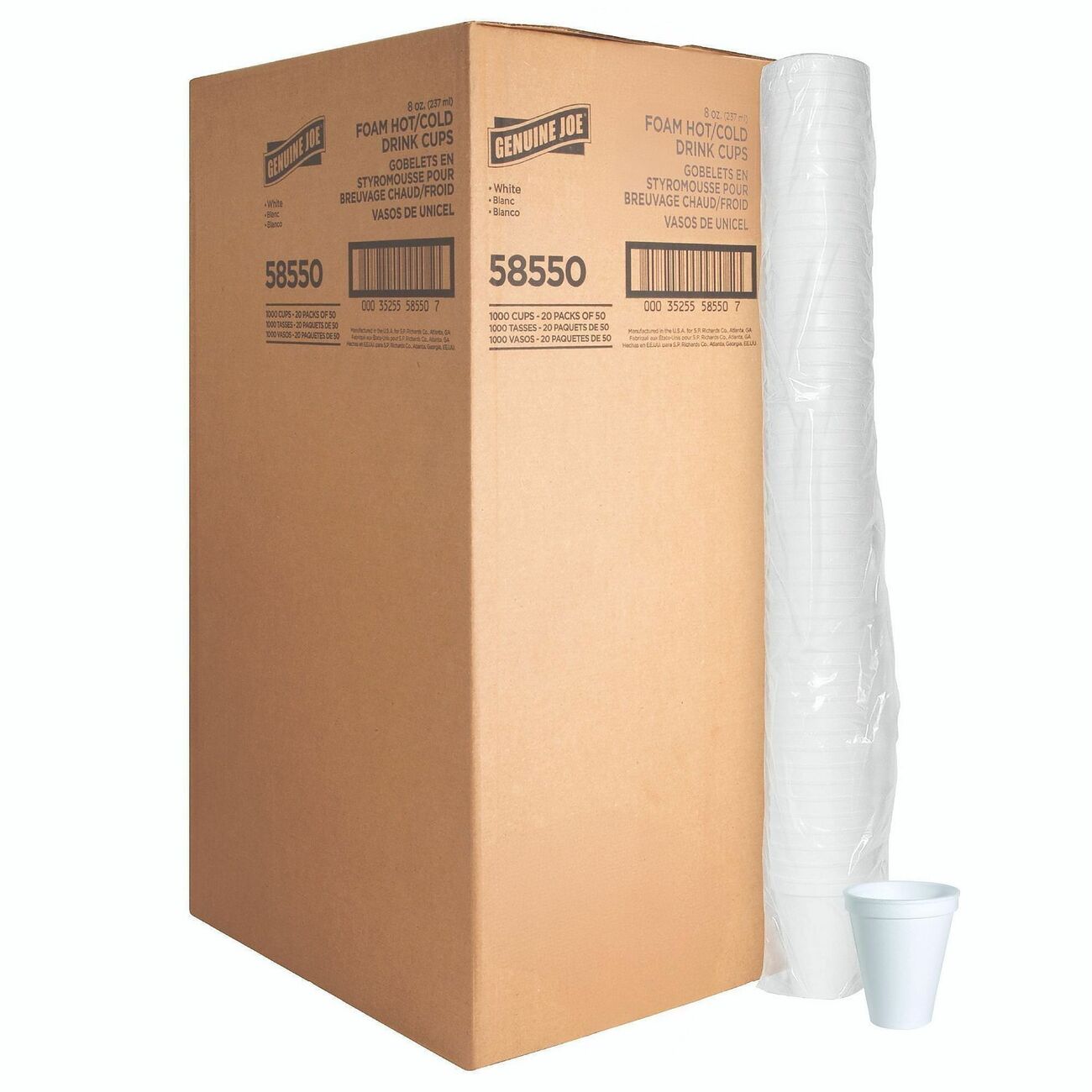Genuine Joe Cup 8 Oz Foam