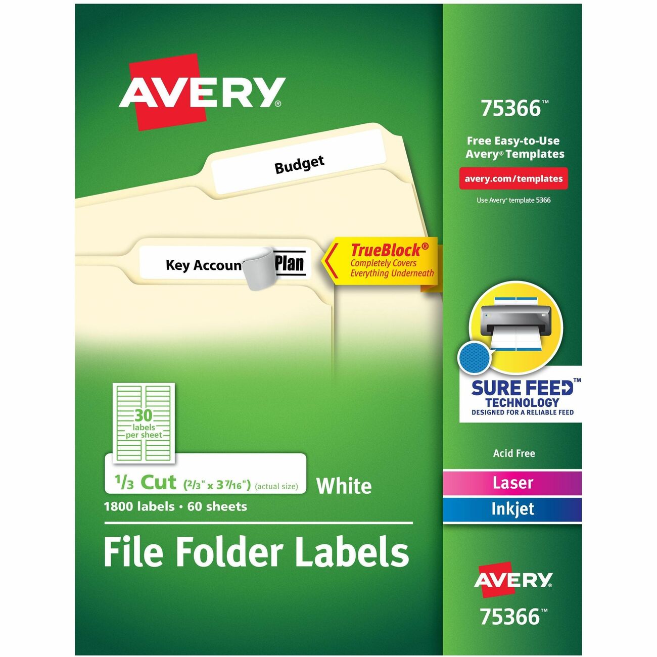 Avery Label Flder Lsr/Inkjt Bonus