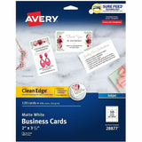 Avery&reg; Clean Edge Business Cards, 2" x 3.5" , White, 120 (28877)