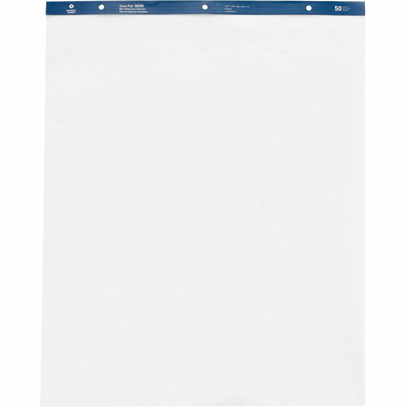 Business Source Pad Easel Plain 27X34 4Pk