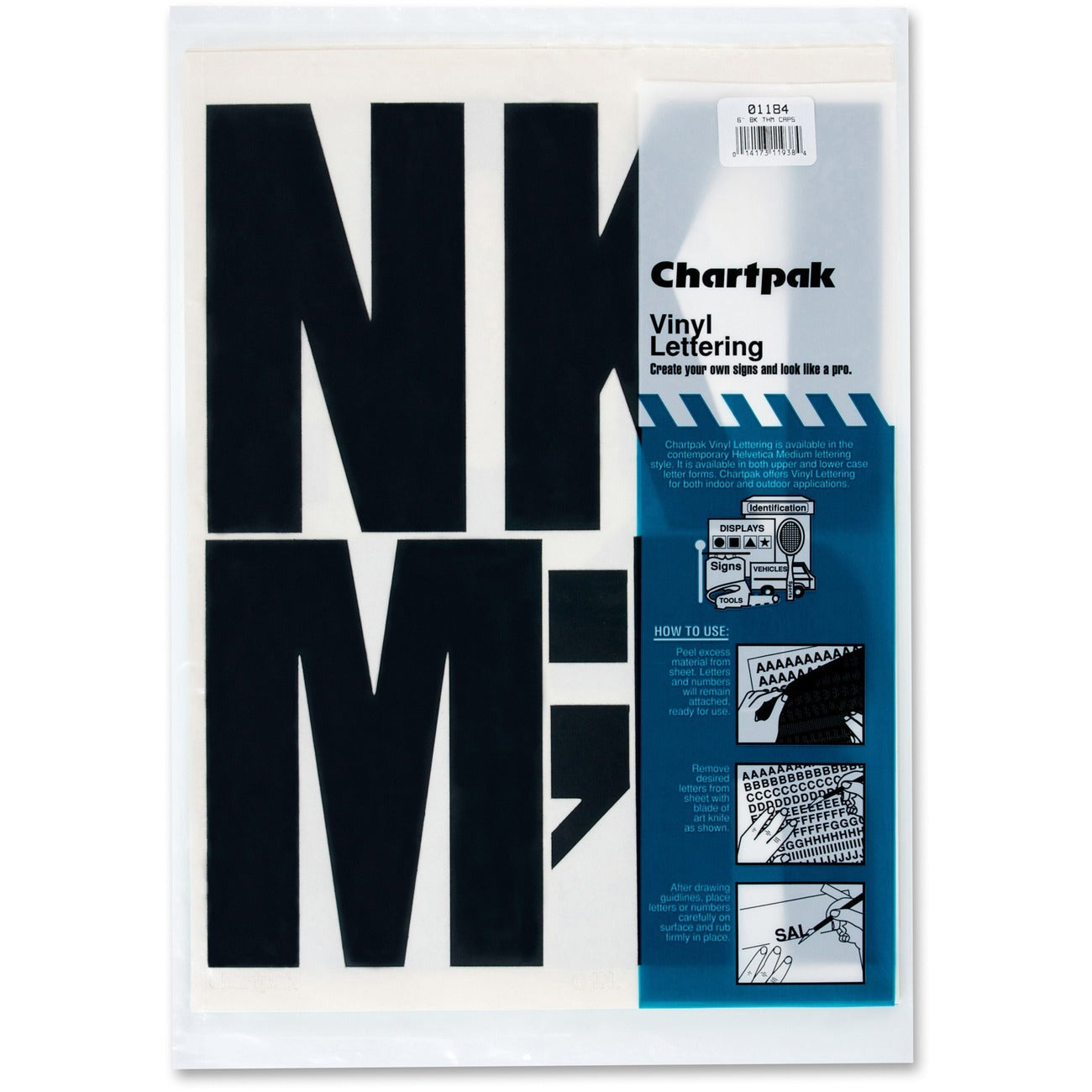 Letters Vinyl 6 Blk