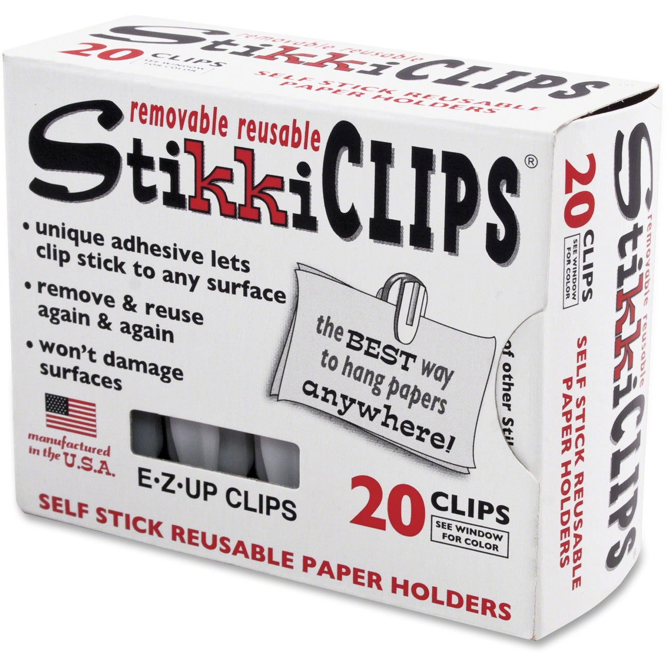 Advantus Stikkiclips 20 Pack