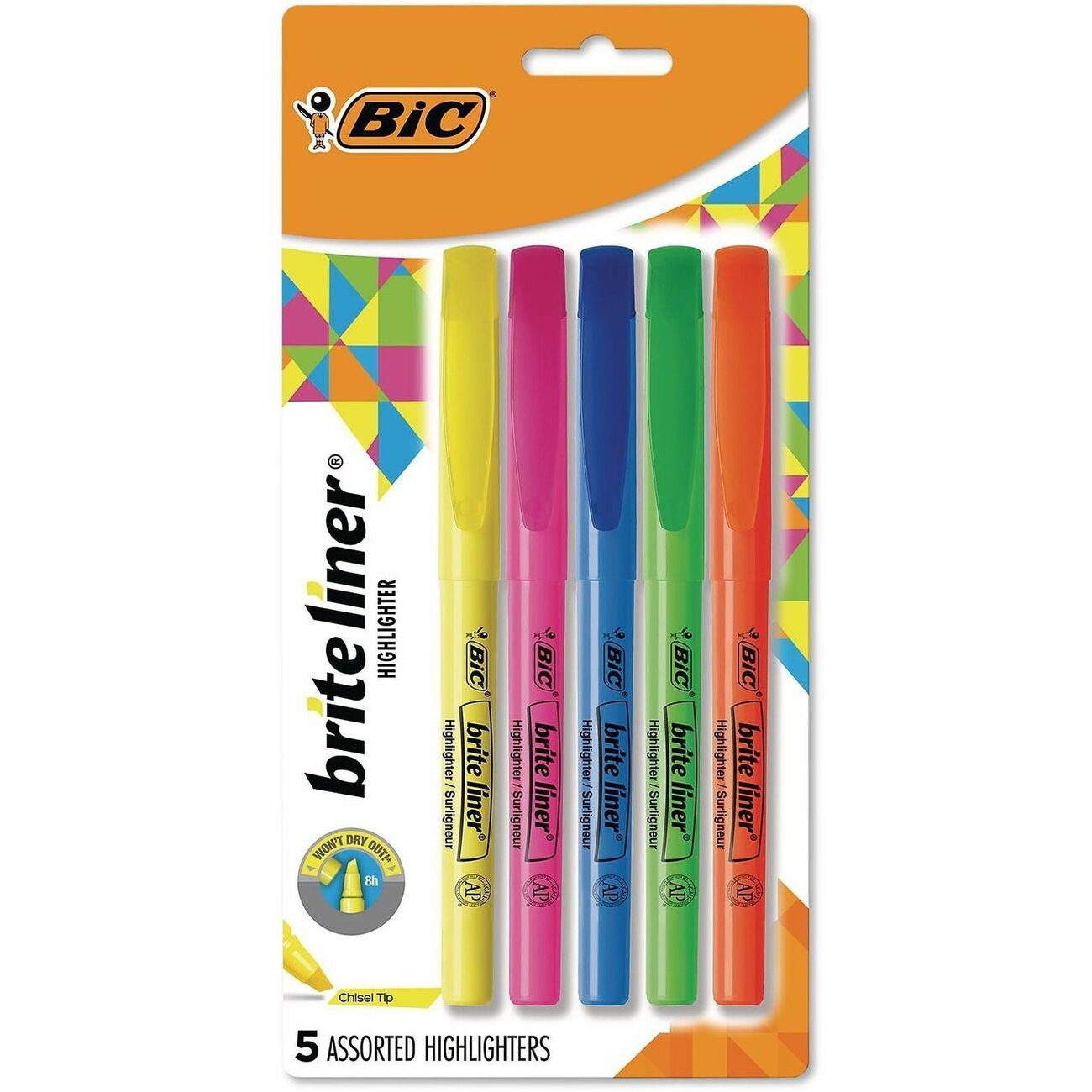 BIC Highlighter Brtlinr Ast 5St